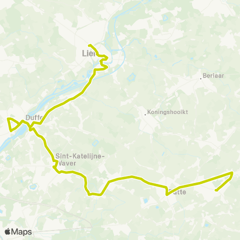 De Lijn Lier - Duffel - Sint-Katelijne-Waver - Putte map
