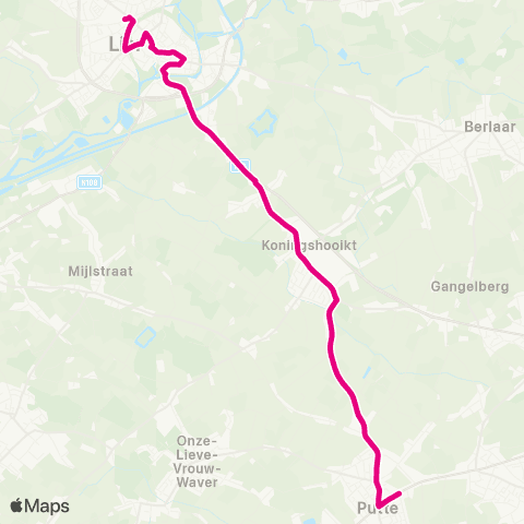 De Lijn Lier - Putte map