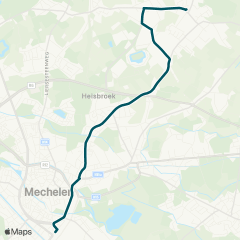 De Lijn Mechelen - Nekkerspoel - Sint-Katelijne-Waver map
