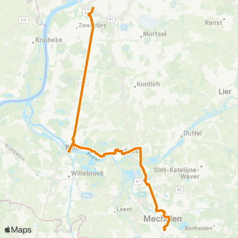 De Lijn Antwerpen - Boom - Rumst - Mechelen map