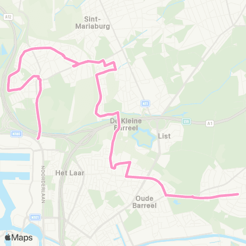 De Lijn P+R Luchtbal - Ekeren - Schoten map
