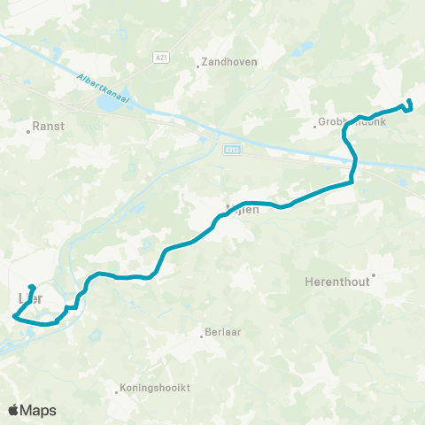 De Lijn Lier - Nijlen - Grobbendonk - Vorselaar map