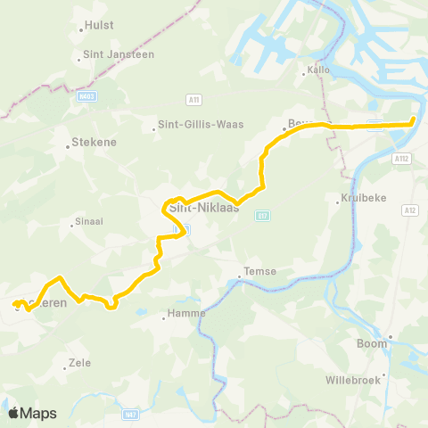 De Lijn Antwerpen L.O. - Beveren - Haasdonk - Sint-Niklaas - Lokeren map