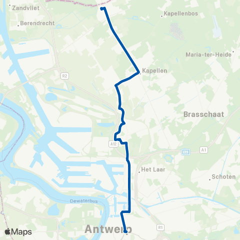 De Lijn Putte - Kapellen - Ekeren - Antwerpen map