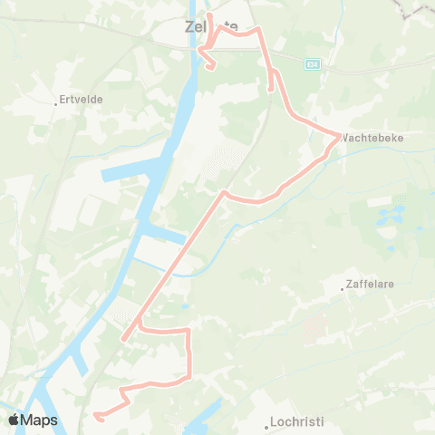 De Lijn Oostakker - Desteldonk - Wachtebeke - Zelzate map