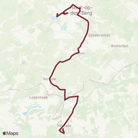 De Lijn Heist-op-den-Berg - Schriek - Tremelo map