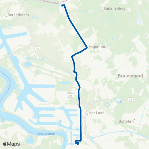 De Lijn Putte - Kapellen - Ekeren - Antwerpen map