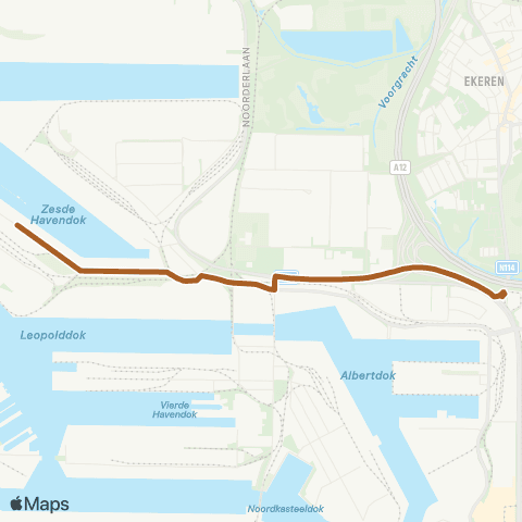 De Lijn P+R Luchtbal - Kaai 210 CMB ( - AOR) map