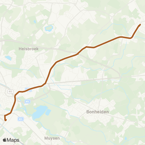 De Lijn Mechelen - Nekkerspoel - Onze-Lieve-Vrouw-Waver map