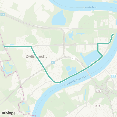 De Lijn Antwerpen L.O. - Burcht - P+R Melsele map