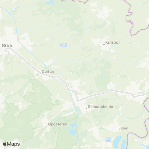 De Lijn Maaseik - Bree map