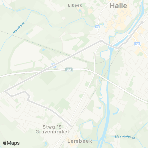 De Lijn Halle - Lembeek Sancta Maria map