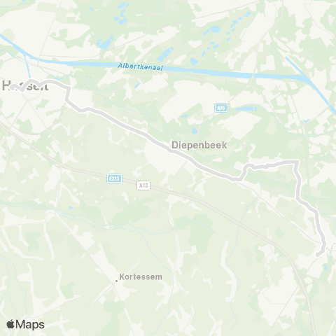 De Lijn Bilzen - Hasselt map