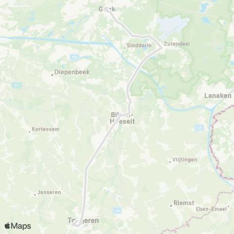 De Lijn Genk - Tongeren map