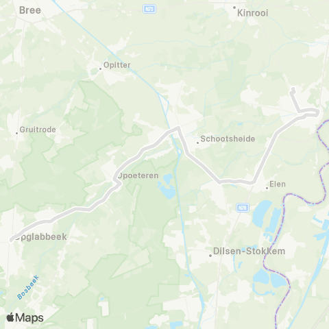 De Lijn Opglabbeek - Maaseik map