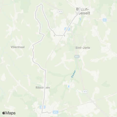 De Lijn Tongeren - Bilzen map