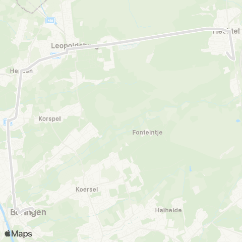 De Lijn Beringen - Hechtel map