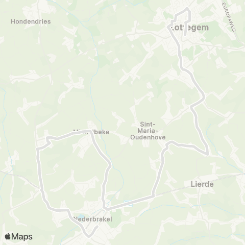 De Lijn Zottegem - Erwetegem - Michelbeke - Elst - Brakel map