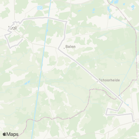 De Lijn Mol - Gompel - Balen - Heppen - Leopoldsburg map