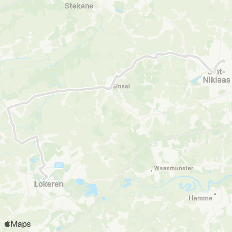 De Lijn Sint-Niklaas - Sinaai - Eksaarde - Lokeren map