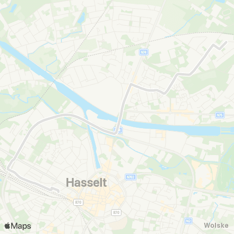De Lijn Hasselt - Kiewit Bewel map
