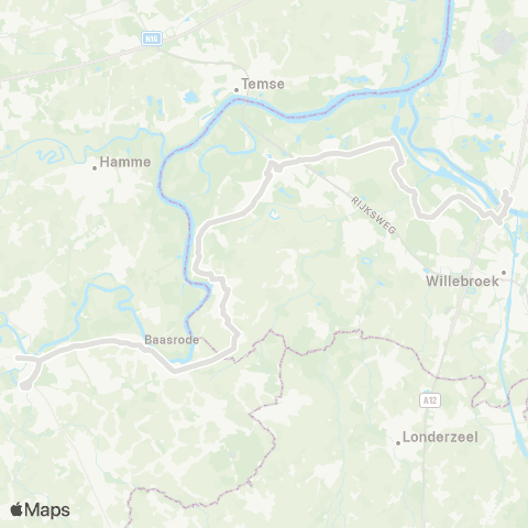 De Lijn Dendermonde - Bornem - Boom map