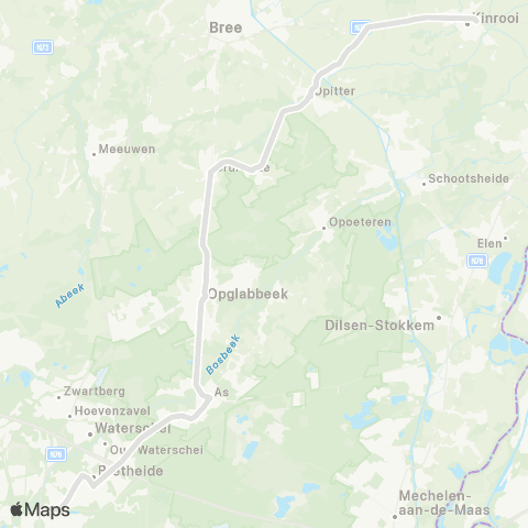 De Lijn Kinrooi - Genk map