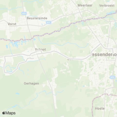 De Lijn Schoot - Tessenderlo map