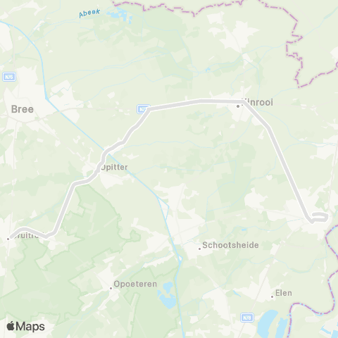 De Lijn Gruitrode - Maaseik map