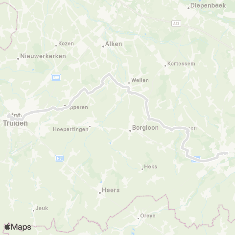 De Lijn Sint-Truiden - Tongeren map
