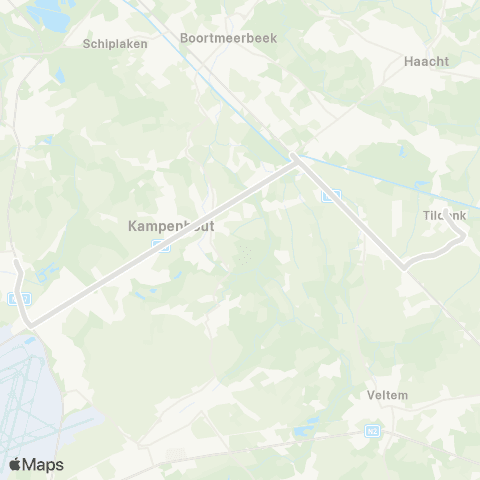 De Lijn Perk - Kampenhout - Tildonk map