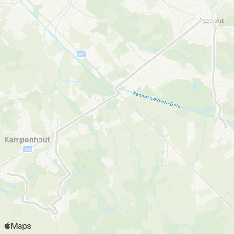 De Lijn Berg - Nederokkerzeel - Haacht - Tildonk map