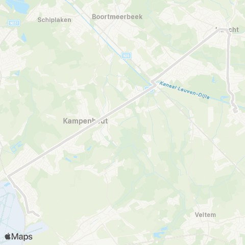 De Lijn Steenokkerzeel - Haacht - Tildonk map