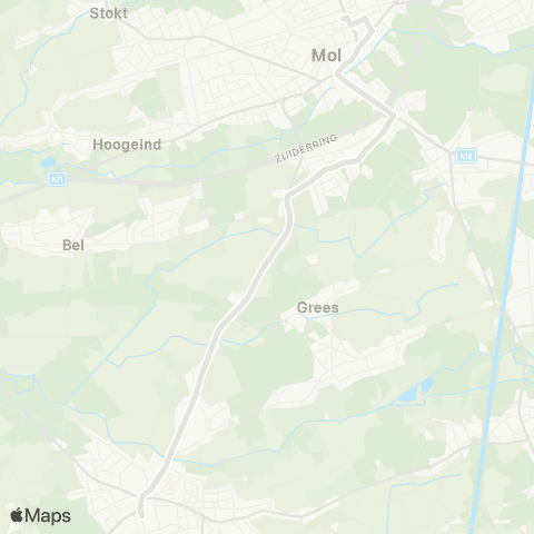 De Lijn Meerhout - Mol map