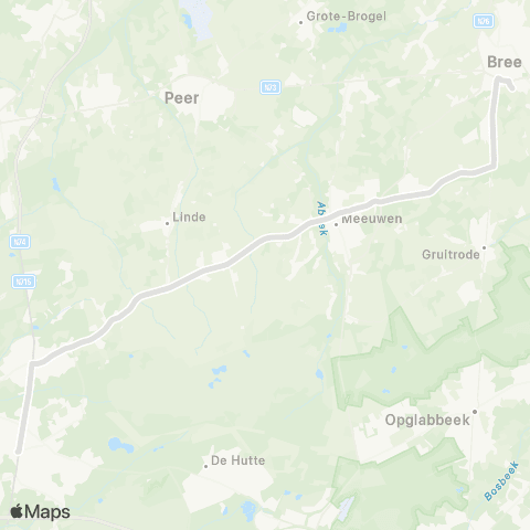 De Lijn Bree - Houthalen-Helchteren map
