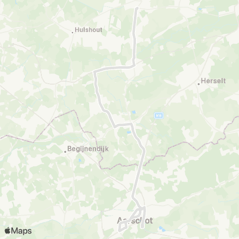 De Lijn Heultje - Westmeerbeek - Houtvenne - Ramsel - Aarschot map