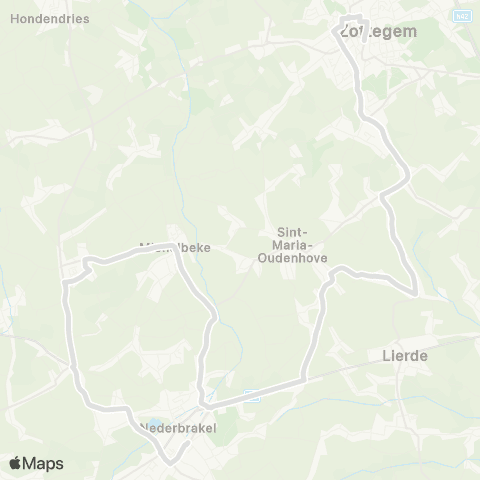 De Lijn Zottegem - Erwetegem - Michelbeke - Elst - Brakel map