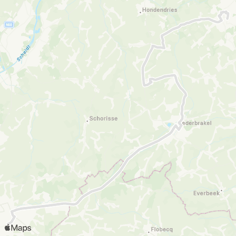 De Lijn Zottegem - Rozebeke - Elst - Michelbeke - Brakel - Ronse / Renaix map