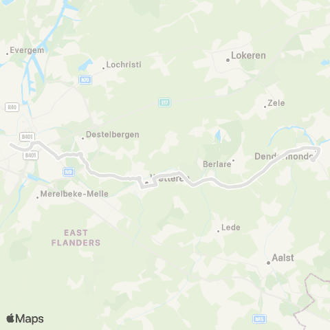 De Lijn Gent Sint-Pieters - Heusden - Wetteren - Dendermonde map