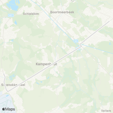 De Lijn Perk - Kampenhout - Haacht map