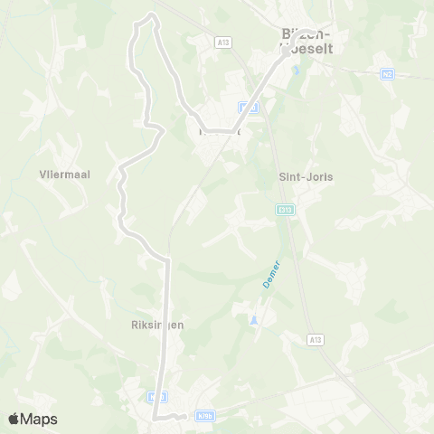 De Lijn Tongeren - Bilzen map