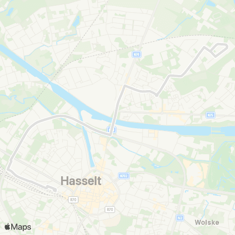 De Lijn Hasselt - Kiewit Bewel map