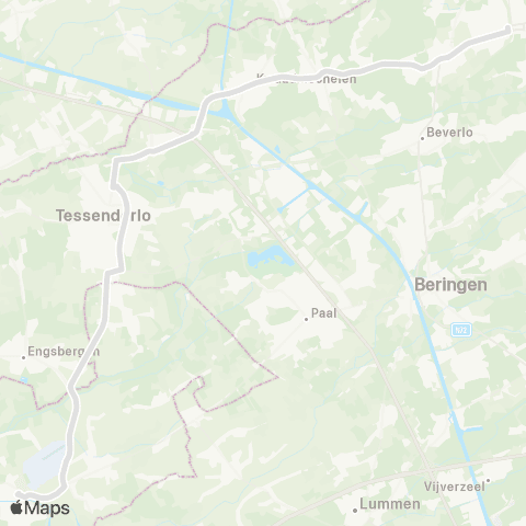 De Lijn Leopoldsburg - Diest Sneldienst map