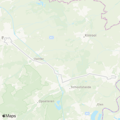 De Lijn Maaseik - Bree map