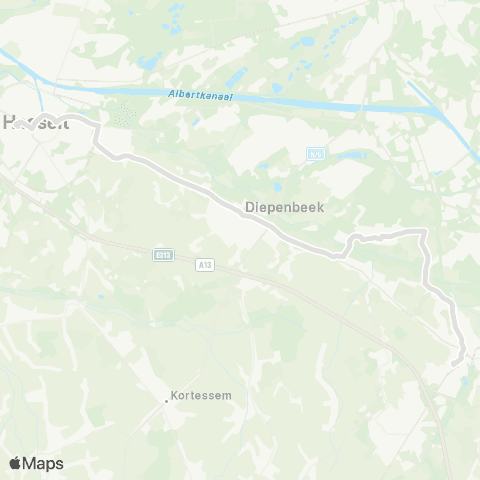 De Lijn Bilzen - Hasselt map