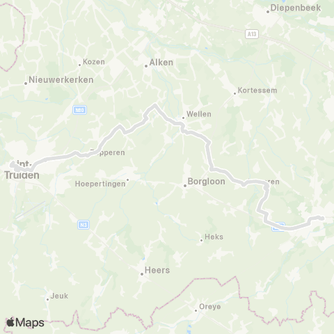 De Lijn Sint-Truiden - Tongeren map