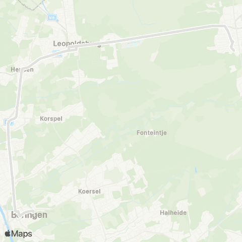 De Lijn Beringen - Hechtel map