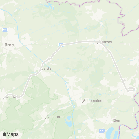 De Lijn Gruitrode - Maaseik map