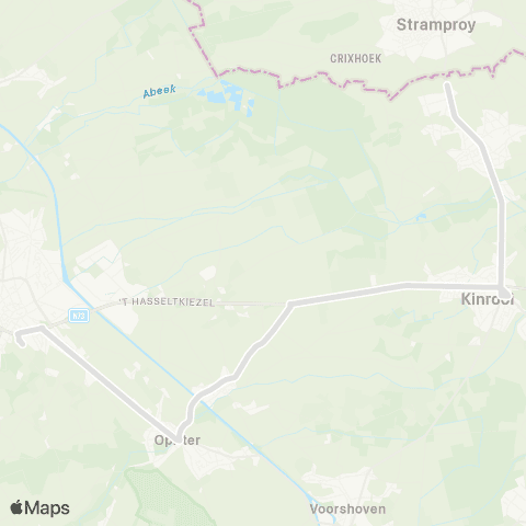 De Lijn Molenbeersel - Bree map