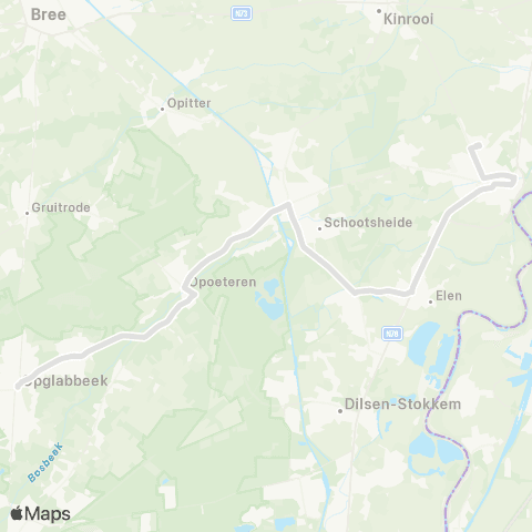 De Lijn Opglabbeek - Maaseik map